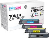 Inktdag toner cartridge Geschikt Voor Brother TN-248 | Multipack van 4 stuks Geschikt voor Brother L3515CDW - L3520CDW - L3527CDW - L3555CDW - L3560CDW - L3215CW - L3220CW - L3240CDW - L8230CDW - L8240CDW - L3740CDW - L3760CDW - L8340CDW