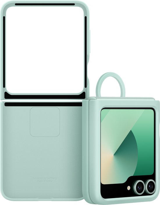 Foto: Origineel samsung galaxy z flip 6 hoesje silicone case back cover groen