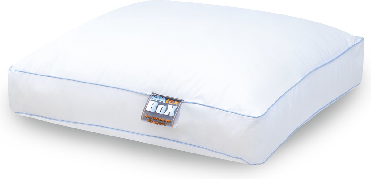 Spatex Boxkussen - Ultiem Comfort Hoofdkussens - Hotelkwaliteit Hoofdkussens - Verlicht Nek- en Rugklachten - Geschikt voor rug-, zij- en buikslapers - Aanpasbaar kussen - Orthopedisch - Ergonomisch Design | 50x60 cm