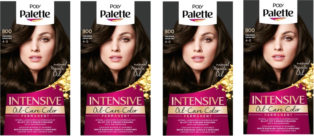 Schwarzkopf Poly Palette - Haarverf - 800 - Donkerbruin - 115ml x 4