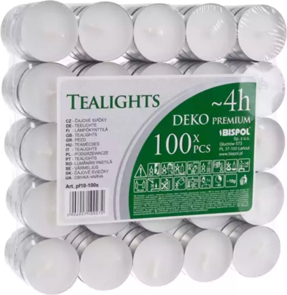 Isotrade theelichtjes - set van 100 stuks