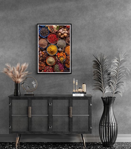 Runa Art Muur Schilderij XXL Keuken Koffie 200 x 80 cm Bruin 5 Delen - Made in Germany - 501855c