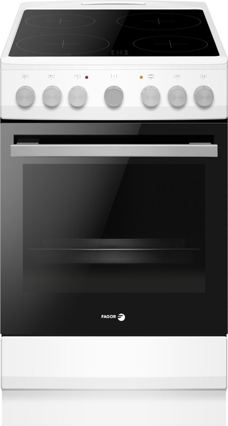 Fagor FACV203B Keramisch Fornuis 50 cm Breed - Katalyse - Hetelucht - XL oven 62L