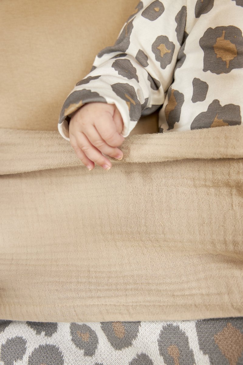 Meyco Baby Uni hoeslaken ledikant - 2-pack - sand - 60x120cm – foto 8