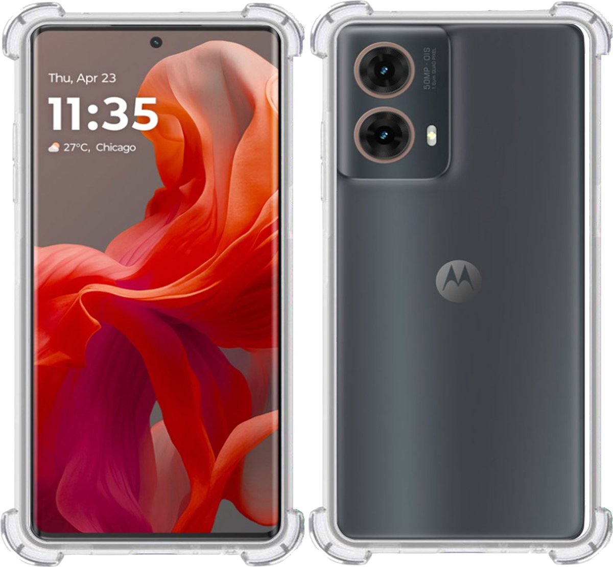 Hoesje geschikt voor Motorola Moto G85 – Extreme Shock Case – Case Transparant