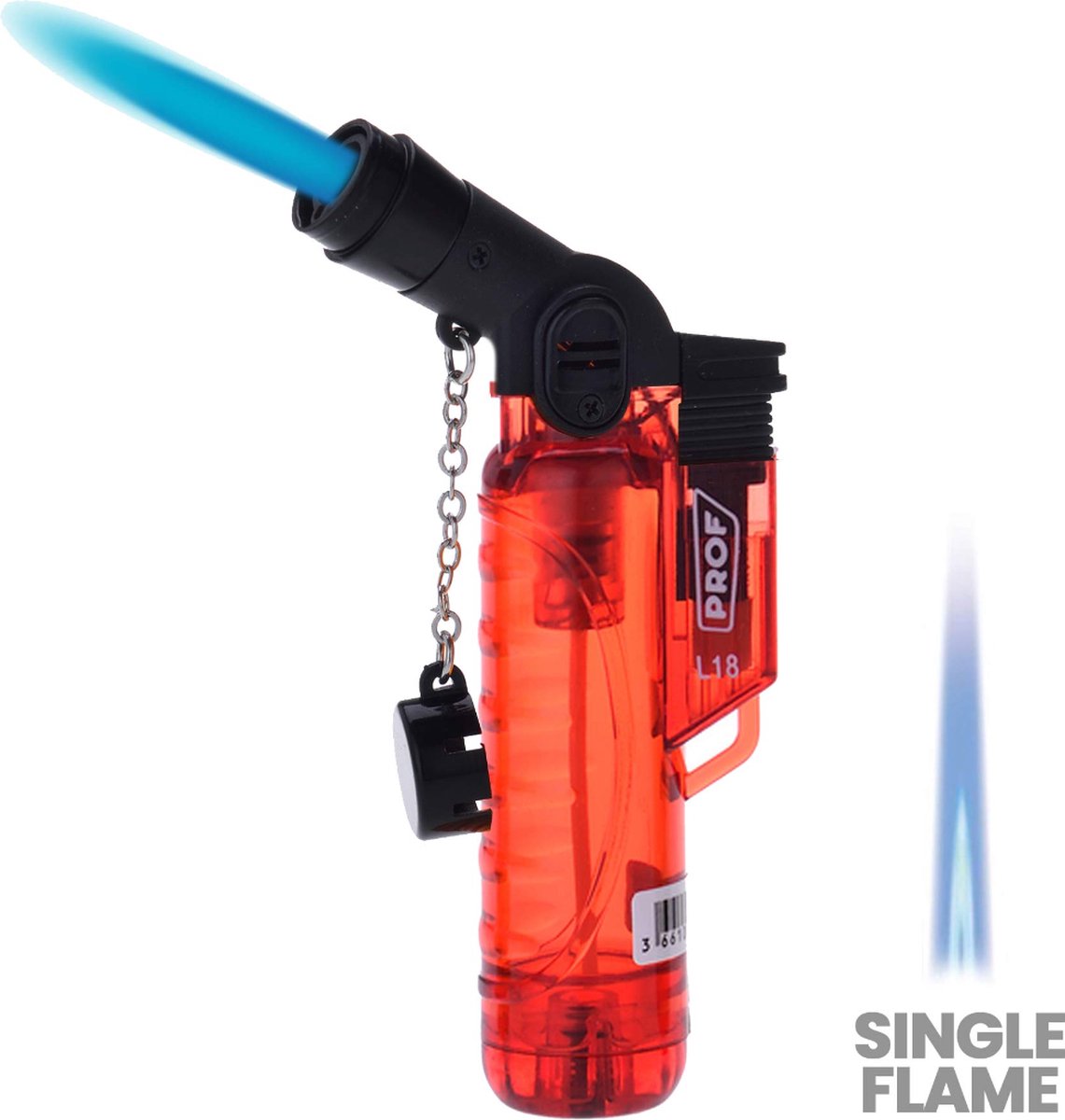 Goedkoopste Prof Turbo Hervulbare Aansteker - Vuurwerk Aansteker - Gasbrander - Gasaansteker - BBQ - Windproof - Rood