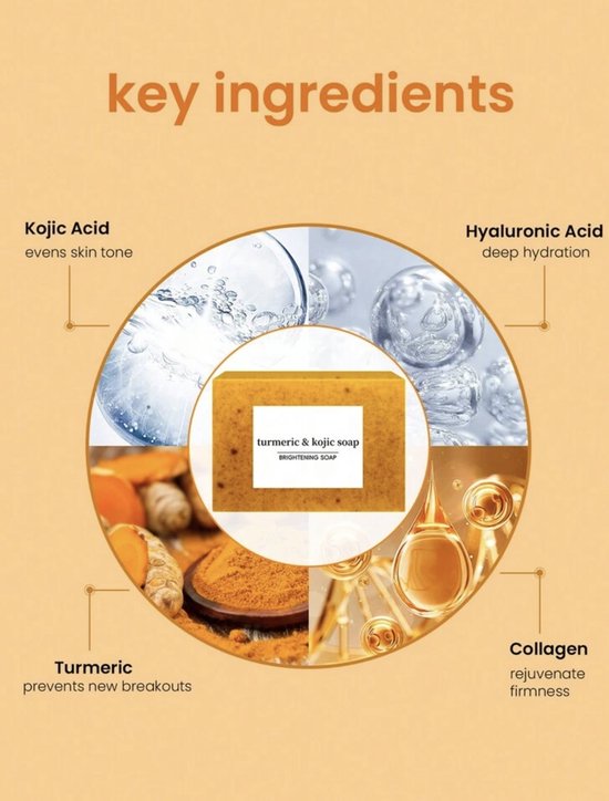 2 Savons Au Curcuma Et à L'acide Kojique - Fabriqués Aux USA - Pour éclaircir Les Taches