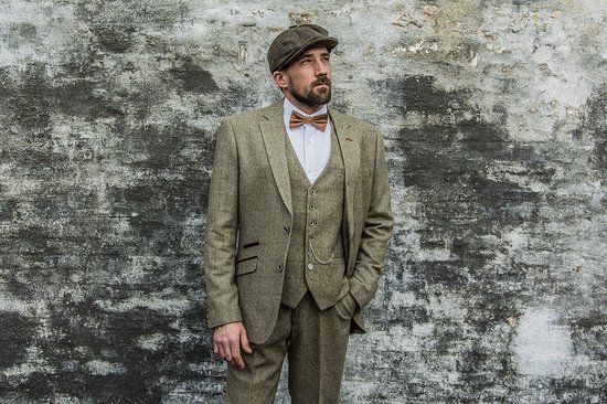 3 pièces Peaky Blinders Gaston Green - Costume prêt-à-porter | 50 (M/L)