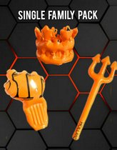 Opblaasbare Oranje Single Family Pack (3 Items) - Euro Cup - EK Voetbal / Football - Nederlands elftal - Fan Item - Versiering - Festival - Formule 1 - Vrijgezellenfeest - Dutch Orange - Orange Crown - Koningsdag