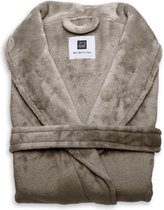 Heerlijk Zachte Badjas Fleece Taupe | Maat S |  Comfortabel En Soepel  |  Goede Pasvorm