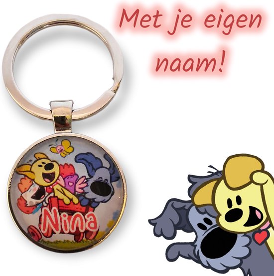 Woezel en Pip Naam Sleutelhanger - Jongen - Meisje - Woezel & Pip - Cadeautje