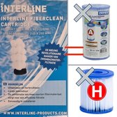 Interline Fiberclean vervanging voor Filtercartridge 70g -  Filterwatten zwembadpomp - Levensduur 3 jaar - Geschikt voor alle Intex Filter Type A