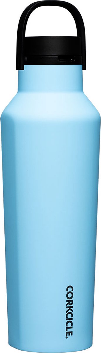 Corkcicle Sport Canteen – New Series A met Duraprene afwerking – 600ml – “SANTORINI” – Thermosfles - Drinkfles - RVS - Fitness fles – Sportfles - Waterfles -20 Oz.