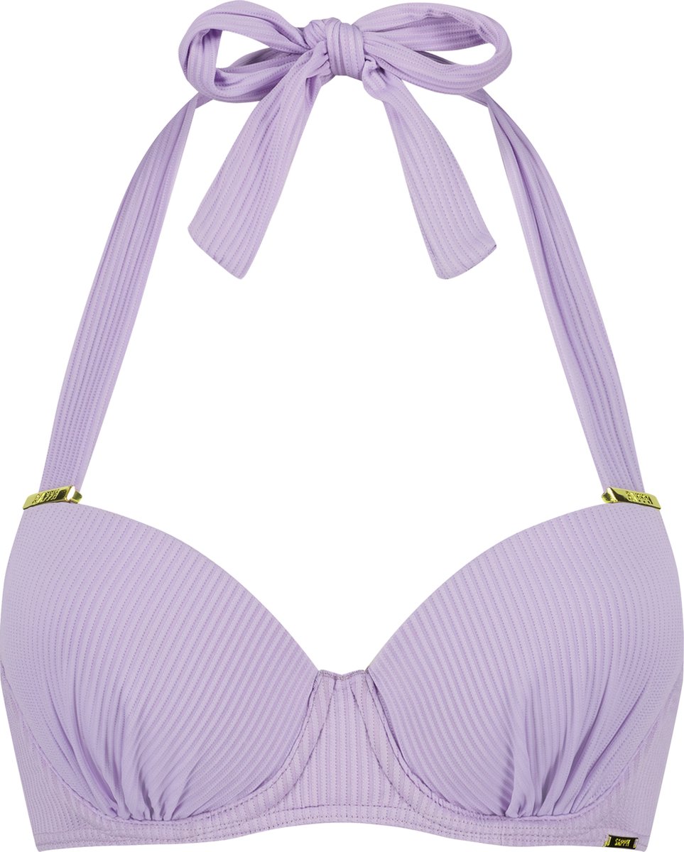 Sapph - Voorgevormde bikintop - Dames - Met haltersluiting - Met beugel - T-shirt bh - Mystique - Lila - Maat 75D op Prijzenvolger.com