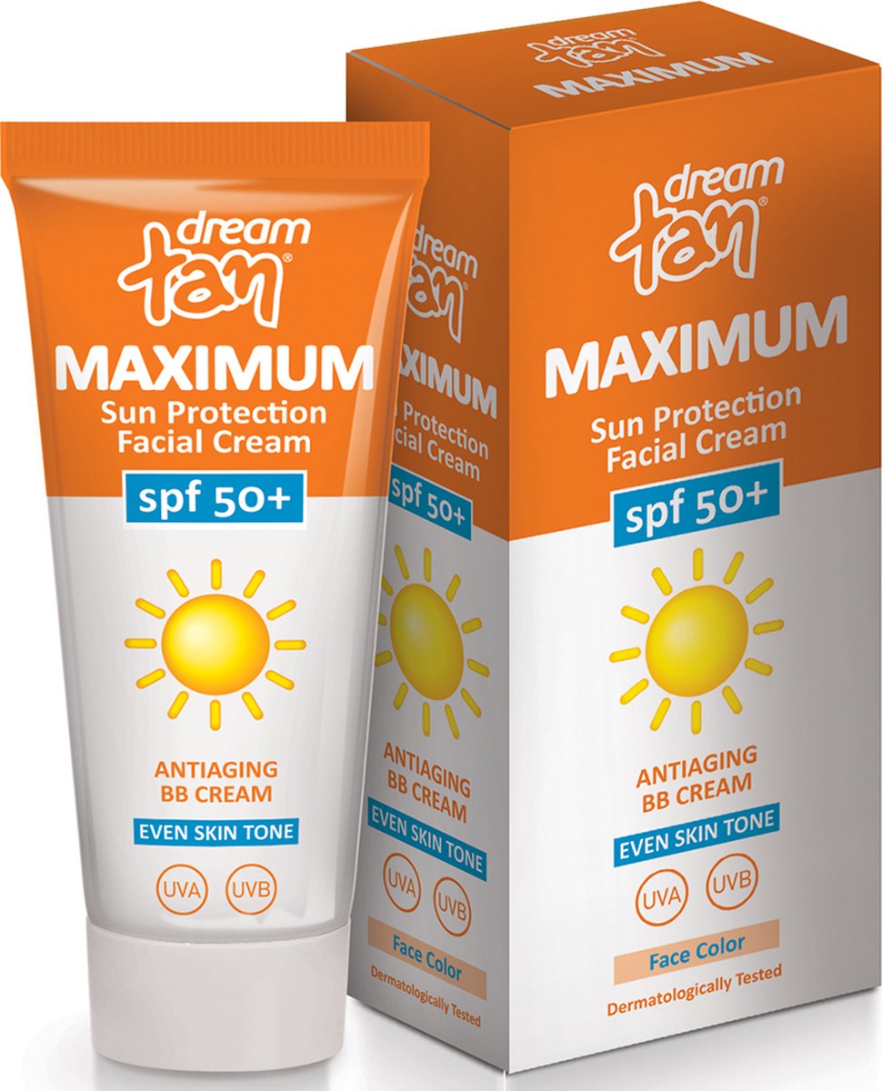 Goedkoopste Pharmaid Dream Tan SPF50 Gezichtscrème 60ml Maximale Zonnebescherming | BB creme UVA UVB