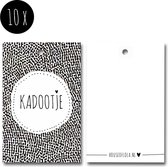 10x Label / Kaartje van karton / Cadeaulabels | KADOOTJE | 85 x 55 mm