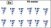 2x Ligne de drapeau Grèce 10 mètres - Fête à thème du festival des Landen Ligne de drapeau party d'anniversaire amusante