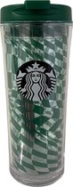 Plastic Tumbler Madison Grid Core 16oz Herbruikbare Cup Grande - Mug met Lekvrije Deksel