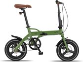 PACTO 14 FOLDING BIKE ARMY GREEN 14 inch single speed vouwfiets plooifiets