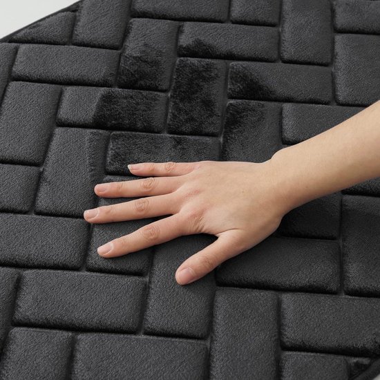 Badmat 60 x 90 cm, microvezel, wollig, absorberend, antislip, geschikt voor de badkuip, douche en badkamer (roodbruin