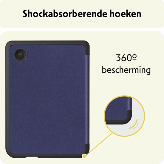 Hoesje Geschikt voor Kobo Clara Colour Hoes Bescherm Hoesje Case Sleep Cover - Hoes Geschikt voor Kobo Clara Colour Hoesje - Donkerblauw van Hoesje  — afbeelding 5