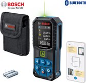 Bosch Professional GLM 50-27 CG - Télémètre laser - 50 mètres - Batterie rechargeable incluse - Câble USB-A vers USB-C - Dragonne et étui de rangement