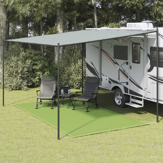 vidaXL - Tenttapijt - 250x400 - cm - HDPE - lichtgroen van Merkloos — afbeelding 4