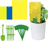 30 Pack Yellow Sticky Fly Traps - Insect Against Fungus Gnats Whiteflies Aphids - Dual Side Sticky Fly Catchers - Twist Ties Included