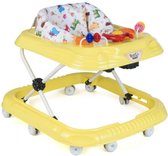 Bogi baby walker - Luxe loopstoel - Verstelbaar in 3 standen - Zitje extra hoog extra veilig - Met 3 speelfuncties - 10 wielen -Geel