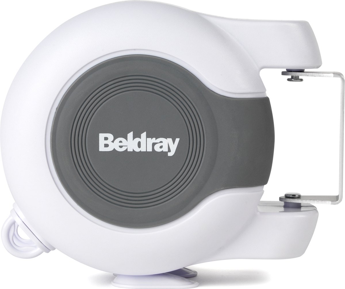 Goedkoopste Beldray Waslijn Uittrekbaar - 26 Meter Dubbele lijn (2 x 13 Meter) - Wasdraad - Roldrooglijn Automatische - Wand Drooglijn - Waslijndraad Box