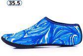 Livano Waterschoenen Voor Kinderen & Volwassenen - Aqua Shoes - Aquaschoenen - Afzwemschoenen - Zwemles Schoenen - Blauw - Maat 35.5