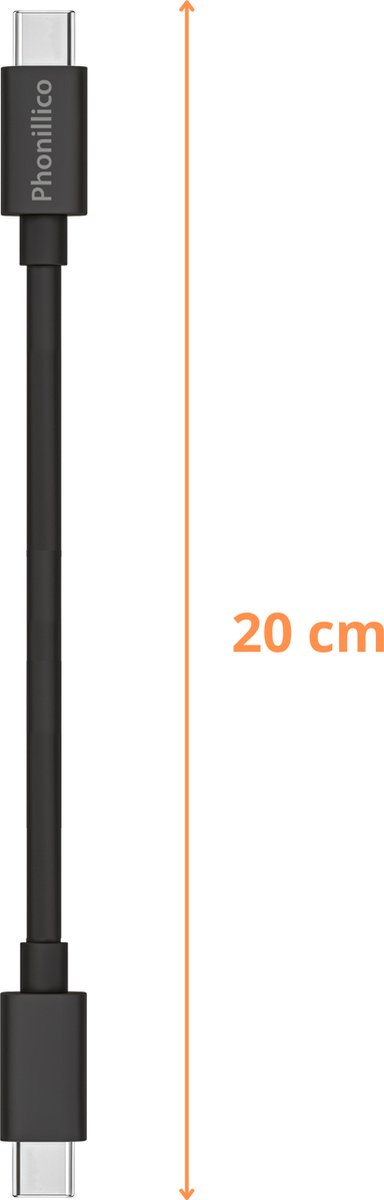 2x USB C naar USB C Kabel Zwart - 0,2 meter - Oplaadkabel voor DJI RC / DJI RC PRO radiocommande pour Drone DJI Mavic 3 Classic, DJI Mavic 3, DJI Mavic 3 Cine, DJI Mini 3 Pro, DJI Mini 3, DJI Air 2S – foto 4