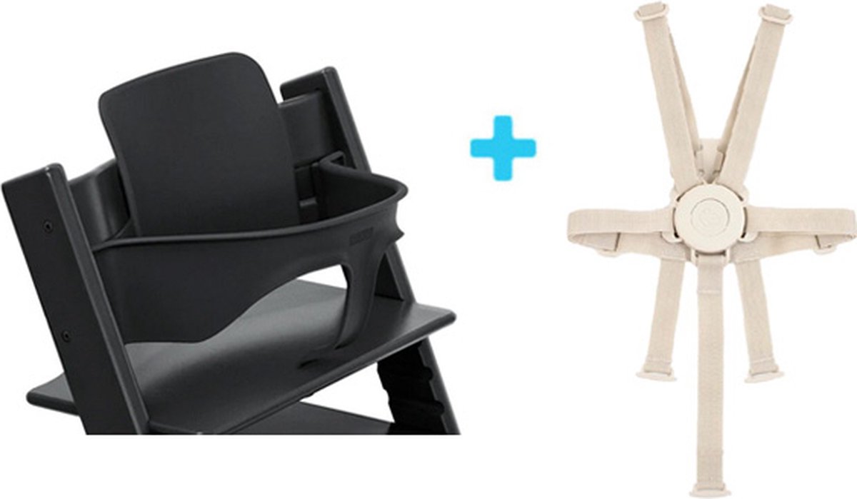 Stokke Tripp Trapp | Bundel | Babyset² en Harness² | Zwart