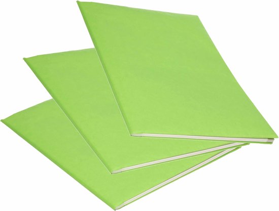 3x Rollen kraft kaftpapier groen 200 x 70 cm - cadeaupapier / kadopapier / boeken kaften