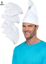 FUNIDELIA 5 smurfmutsen voor vrouwen en mannen - Wit