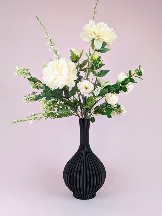 Luxe zijden bloemen boeket - 95cm hoog - Kunstboeket 