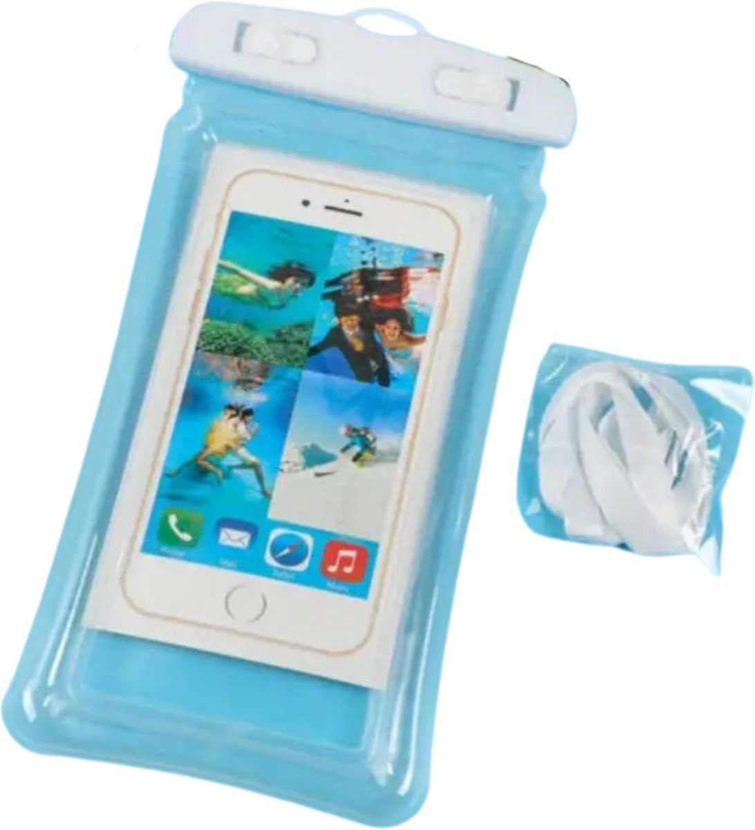 Livano Waterdichte Telefoonhoesjes - Waterdicht Telefoonzakje - Waterproof Festival Opbergtasje - Documententasje - Waterbestendig - Wit