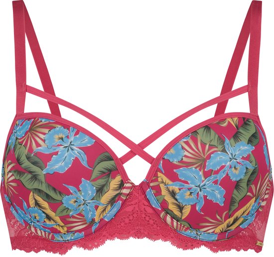 Sapph - Voorgevormde bh - Straps boven cups - Fabulous - Flower Print - 75F