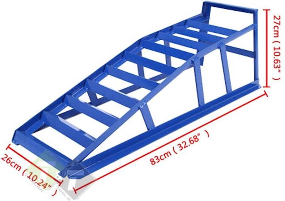 kippen 1167A1 pair of support stands for cars with max. load capacity 2000 kg, red kippen 1167A1 pair of support stands for cars with max. load capacity 2000 kg, red