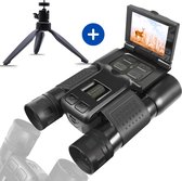 Zoomble® Digitale Verrekijker met Camera 12x32 – Inclusief Tripod & 32GB SD Kaart & Opbergtas – E-book Vogelspotten – Compact - Foto & Video – Voor Vogelaars & Volwassene - Zwart