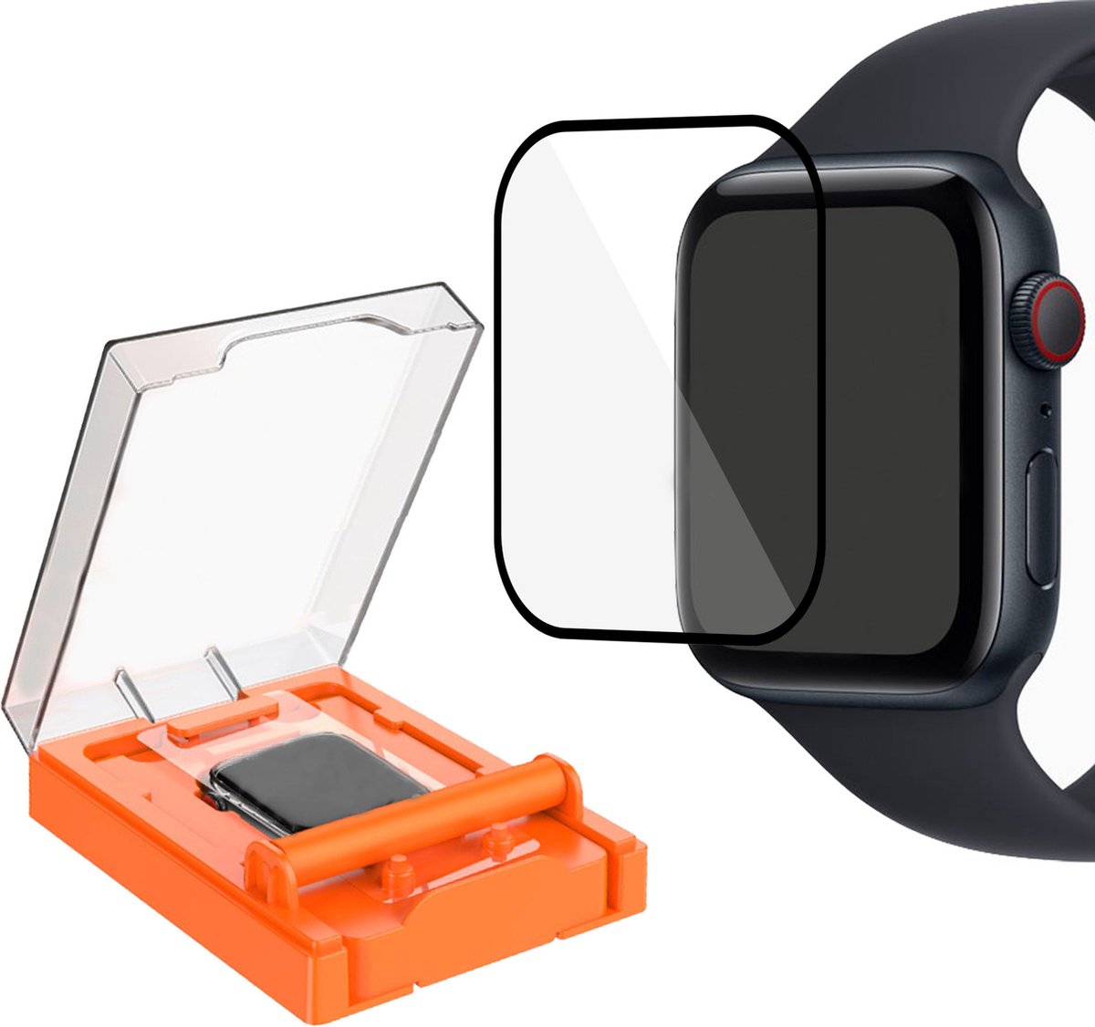 Screenprotector Geschikt voor Apple Watch Ultra 49 mm - Screenprotector - Installatie Tool
