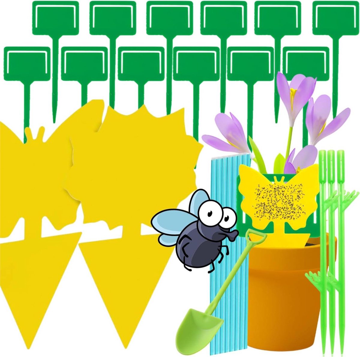 Sticky Bug Trap Katchy - Kleine vliegen en muggenvanger - 12 stuks