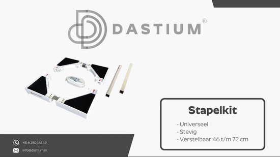 Dastium Home - Stapelkit wasmachine droger - Stapelset wasmachine droger - Tussenstuk wasmachine droger- Universeel en Verstelbaar
