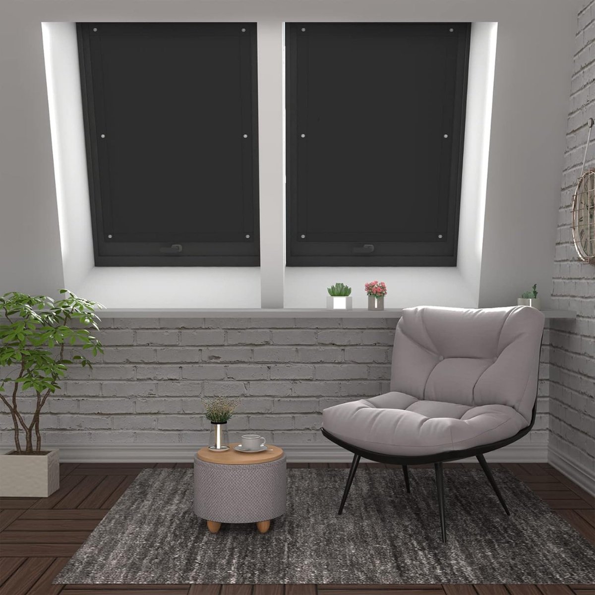 Zonwering Zonweringsnet Thermo-rolgordijn voor dakramen zonder boren zonwering verduisterend rolgordijn met zuignappen thermisch rolgordijn hittebescherming voor dakramen 48 x 73 cm zwart