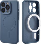 iMoshion Hoesje Geschikt voor iPhone 15 Pro Hoesje Siliconen - iMoshion Color Backcover Geschikt voor MagSafe - Donkerblauw
