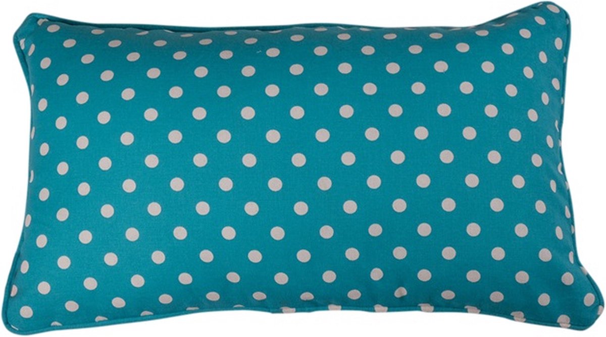 Linen & More Kussen Meggie Teal | 30 X 50 | Sierkussen Voor Woonkamer Of Slaapkamer Blauw