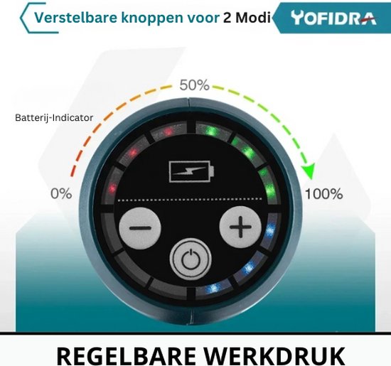 YOFRIDA® - Draadloze Hogedrukreiniger (Inclusief Batterij) - Hogedrukreiniger Accu - Hogedrukreinigers - Hogedrukspuit - Accu Hogedrukreiniger - Draagbare Hogedrukreiniger — afbeelding 2