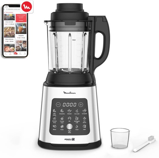 Moulinex LM835D10 - blender - 1,75 l - Blender voor op aanrecht - 1400 W - Zwart, Metallic, Transparant van Moulinex — afbeelding 2