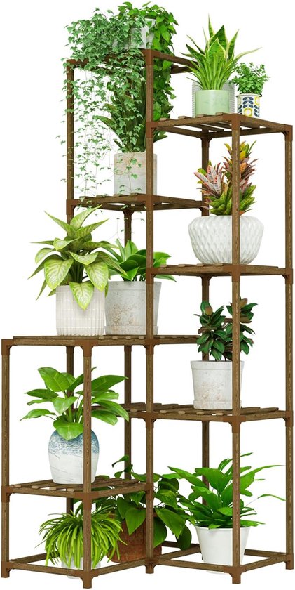 Muur Plantenbak Houten Houder Klimrek, Verticaal Hangende Succulente Displaystandaard, Hek Bloem Plank Plant Wanddecoraties Voor Balkon Tuin Woonkamer