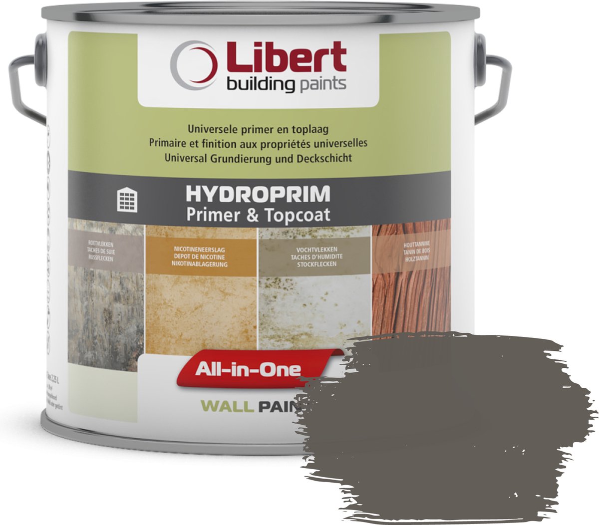 Libert Hydroprim – Isolerende Primer & Afwerkingslaag – 2-in-1 – Binnenmuurverf – Sablon PE012 – 10L